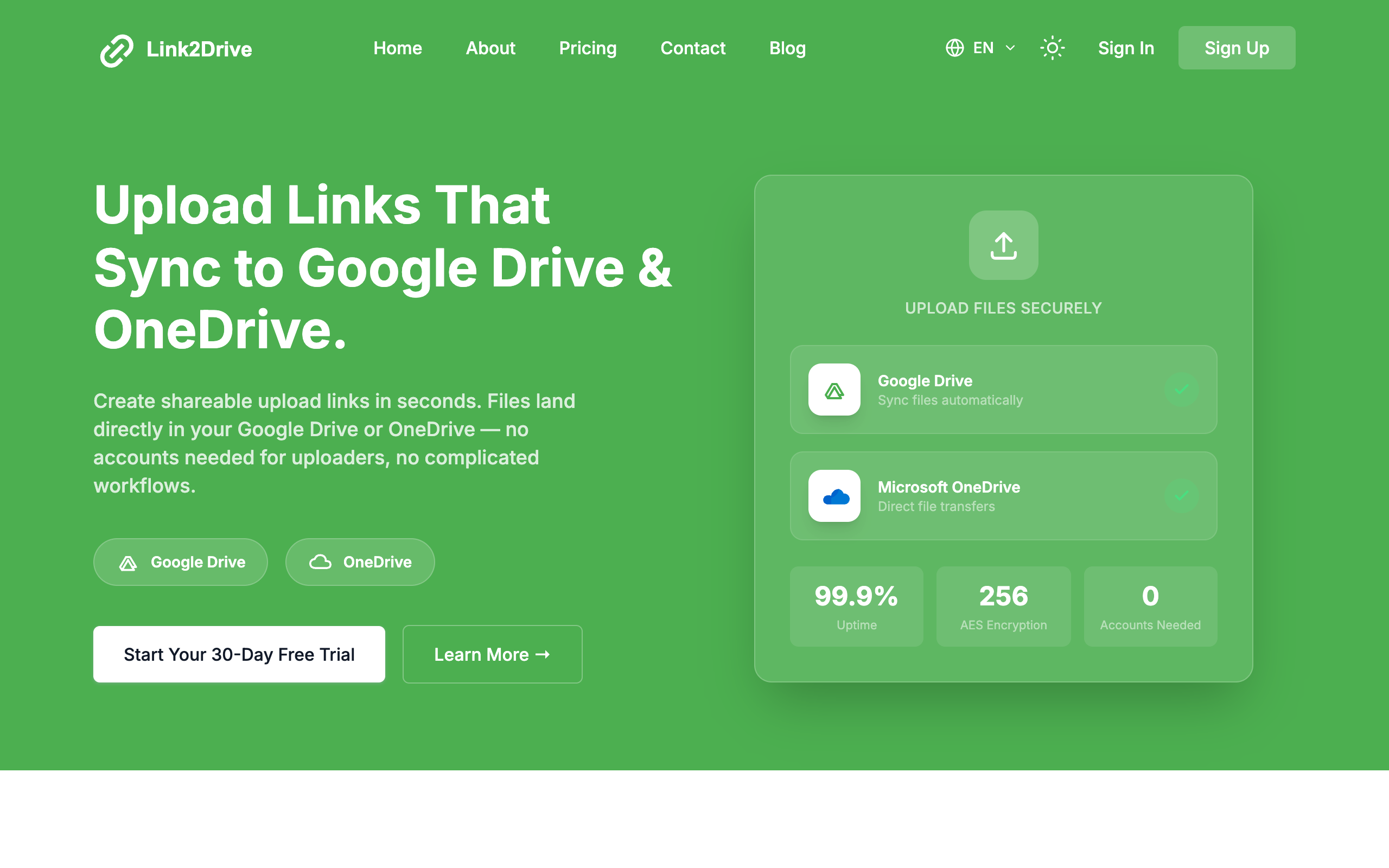 Link2Drive Website Screenshot